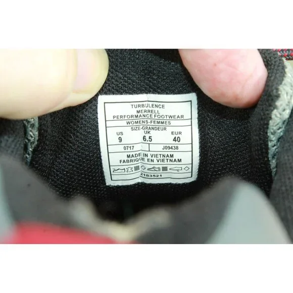 Merrell Turbulence Gray Leather Lace Up Goretex Waterproof Hiking Shoes Size 9 - Picture 8 of 10